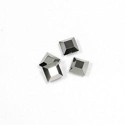 Asfour Crystal Flat Back Stone - Square 04x4MM HEMATITE