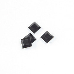 Asfour Crystal Flat Back Stone - Square 04x4MM JET