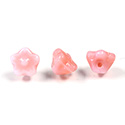 Czech Pressed Glass Bead - Flower Button Back 07MM PINK