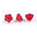 Czech Pressed Glass Bead - Flower Button Back 07MM RUBY