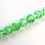 Czech Pressed Glass Bead - Smooth Round 10MM PORPHYR GREEN