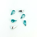 Plastic Point Back Foiled Stone - Pear 08x4.8MM ZIRCON