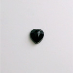Glass Flat Back Opaque Rauten Rose Heart 06x5MM JET