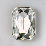 Glass Point Back Tin Table Cut (TTC) Stone - Cushioned Octagon 25x18MM CRYSTAL
