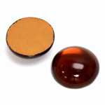 Glass Medium Dome Foiled Cabochon - Round 20MM SMOKE TOPAZ