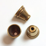 Brass Machine Made Bead Cap Fancy 07.5MM RAW BRASS
