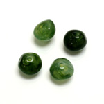 Plastic  Bead - Mixed Color Smooth Nugget 12MM JADE AGATE