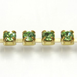 Preciosa Crystal Rhinestone Cup Chain - SS18 PERIDOT-RAW