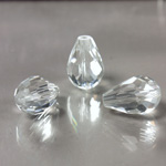 Chinese Cut Crystal Bead - Pear 13x10MM CRYSTAL