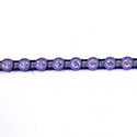 Plastic Rhinestone Banding 1 Row PP17 (SS8) CRYSTAL AB-PURPLE