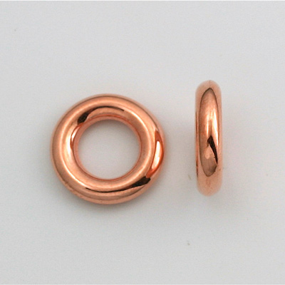 Metalized Plastic Smooth Bead - Ring 16MM COPPER