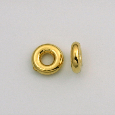 Metalized Plastic Smooth Bead - Ring 10MM GOLD