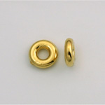 Metalized Plastic Smooth Bead - Ring 10MM GOLD