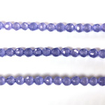 Fiber Optic Synthetic Cat's Eye Bead - Round Faceted 04MM CAT'S EYE TANZANITE