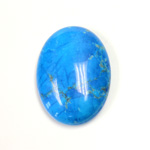 Gemstone Cabochon - Oval 30x22MM HOWLITE DYED TURQUOISE
