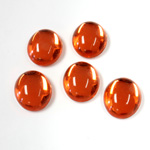 Plastic Flat Back Foiled Cabochon - Oval 12x10MM HYACINTH