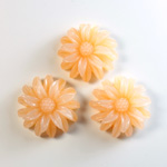 Plastic No-Hole Flower - 2 Layer 19MM PEACH WASH