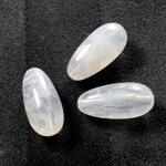 Plastic  Bead - Mixed Color Smooth Tapered Oval 22x11MM CRYSTAL QUARTZ