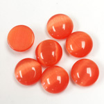 Fiber-Optic Cabochon - Round 11MM CAT'S EYE ORANGE