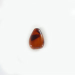 Plastic  Bead - Mixed Color Smooth Flat Pear 14x10MM TOKYO TORTOISE