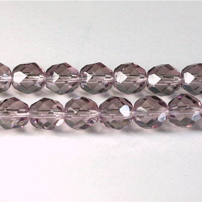 Czech Glass Fire Polish Bead - Round 08MM LT AMETHYST