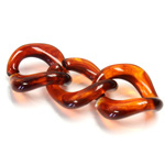 Italian Plastic Links - Mixed Color Smooth Abstract Split Link 20x21MM TORTOISE