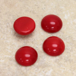 Glass Medium Dome Cabochon - Round 13MM CHERRY RED