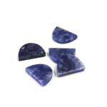 Gemstone Flat Back Flat Top Straight Side Stone - Half Oval 10x7MM SODALITE