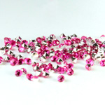 Plastic Point Back Transparent Foiled Chaton - Round 1.5MM ROSE