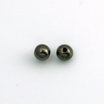 Metalized Plastic Smooth Bead - Round 06MM HEMATITE