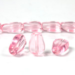 Glass Bead TablePolished -  Pear 11x8MM PINK
