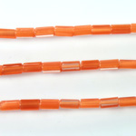 Fiber Optic Synthetic Cat's Eye Bead - Smooth Cylinder 06x3MM CAT'S EYE COPPER