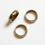 Brass Bead Frames - Rings Side Drilled 2-Holes 08MM