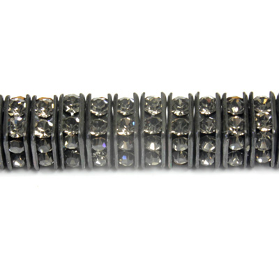 Czech Rhinestone Rondelle - Square 06MM BLACK DIAMOND-BLACK