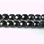 Czech Glass Fire Polish Bead - Round 07MM GARNET