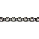 Plastic Rhinestone Banding 1 Row PP21 (SS10) CRYSTAL-BLACK