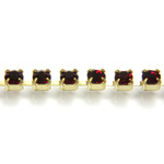 Preciosa Crystal Rhinestone Cup Chain - PP18 (SS8.5) SIAM RUBY-RAW