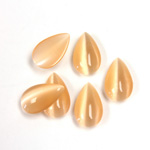 Fiber-Optic Cabochon - Pear 13x8MM CAT'S EYE PEACH