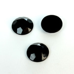 Plastic Flat Back Rose Cut Rhinestone - Round 15MM JET