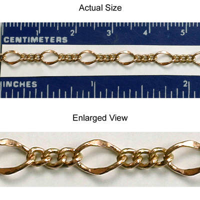 Brass Chain 3.8MM MIXED CURB