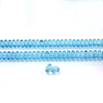 Czech Pressed Glass Bead - Smooth Rondelle 4MM AQUA