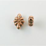 Metalized Plastic Engraved Bead - Diamond 14x10MM ANTIQUE COPPER