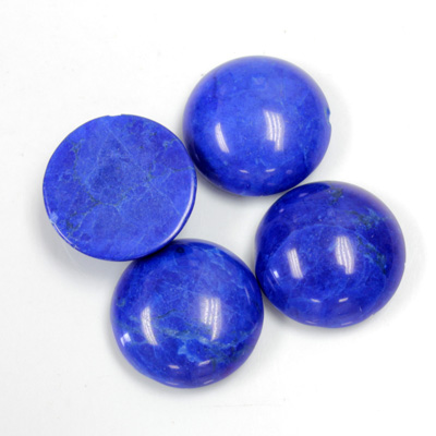 Gemstone Cabochon - Round 15MM HOWLITE DYED LAPIS