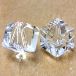 Preciosa Crystal Bead Diagonal Hole - Square 08MM CRYSTAL