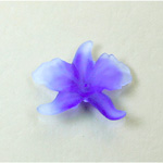 German Plastic Flower with Center Hole - Orchid 25x21MM MATTE AMETHYST