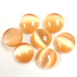 Fiber-Optic Cabochon - Round 11MM CAT'S EYE PEACH