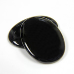 Gemstone Cabochon Low Dome - Oval 30x22MM BLACK ONYX