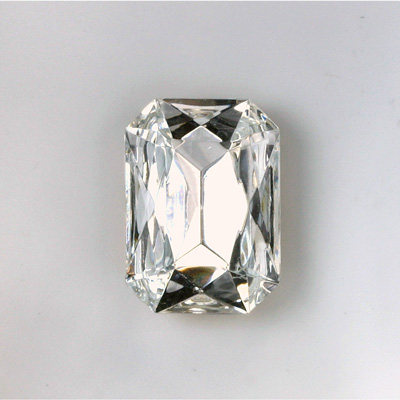 Glass Point Back Tin Table Cut (TTC) Stone - Cushioned Octagon 18x13MM CRYSTAL