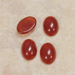 Glass Medium Dome Cabochon - Oval 14x10MM CORNELIAN