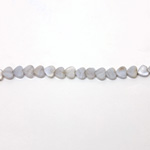 Gemstone Bead - Flat Top Heart 06MM BLUE LACE AGATE